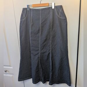 LUCIEN DAUNOIS Vintage Plus Size Maxi Skirt Women Size 48 = 16 US Made In Canada